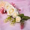 Artificial Peony Flower Swag – 25 Inch Decorative Swag with Champagne Peony, White Rose & Green Leaves for Wedding Arch, Front Door & Wall Décor